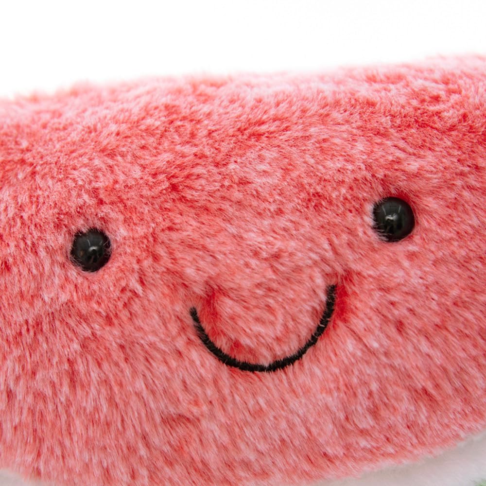 XIYUAN watermelon plush closeup highlights fabric texture and fluffy filling