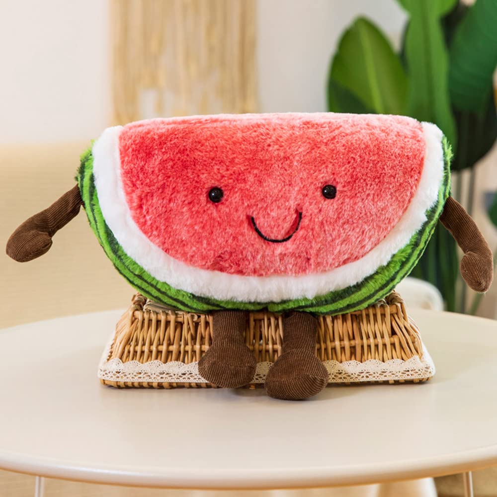 XIYUAN watermelon plush on sofa adds cheerful decor and comfort