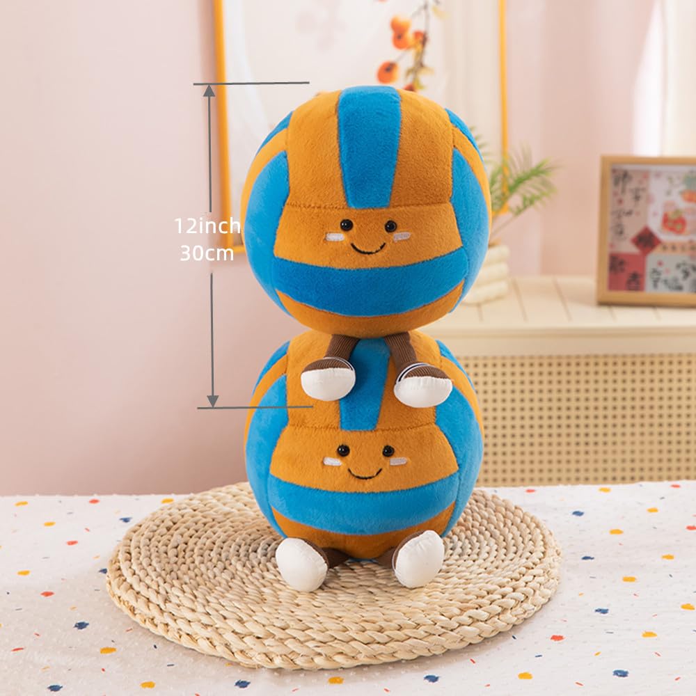 XIYUAN yellow volleyball pillow plush adds bright sport-themed decor to kids' rooms.