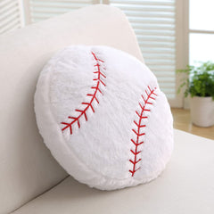 XIZHI baseball plush pillow—soft 18-inch cushion for cozy lounging and decor.
