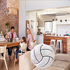 XIZHI fluffy ball pillow enhances sports-themed living spaces.
