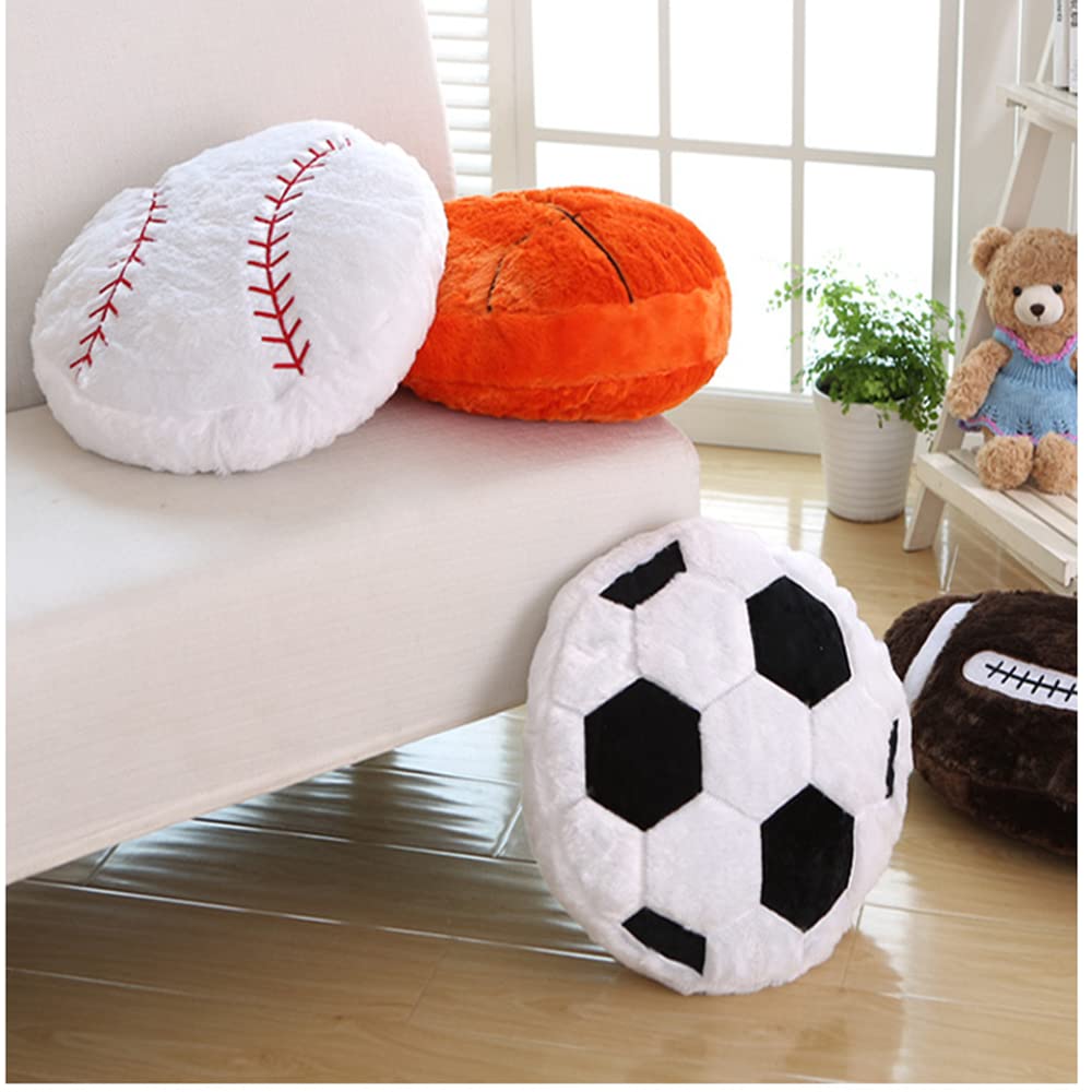 XIZHI football pillow in white and black colorway for versatile decor