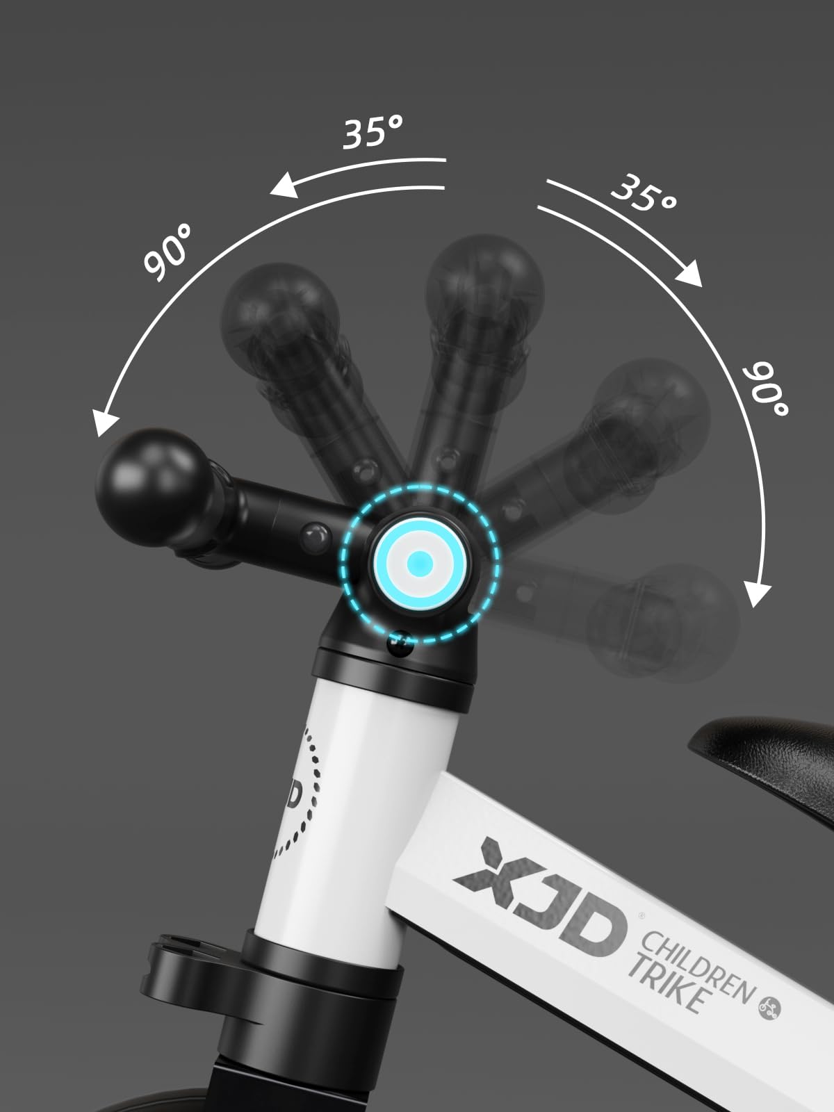 XJD 5-in-1 toddler bike with removable pedals for mode transitions
