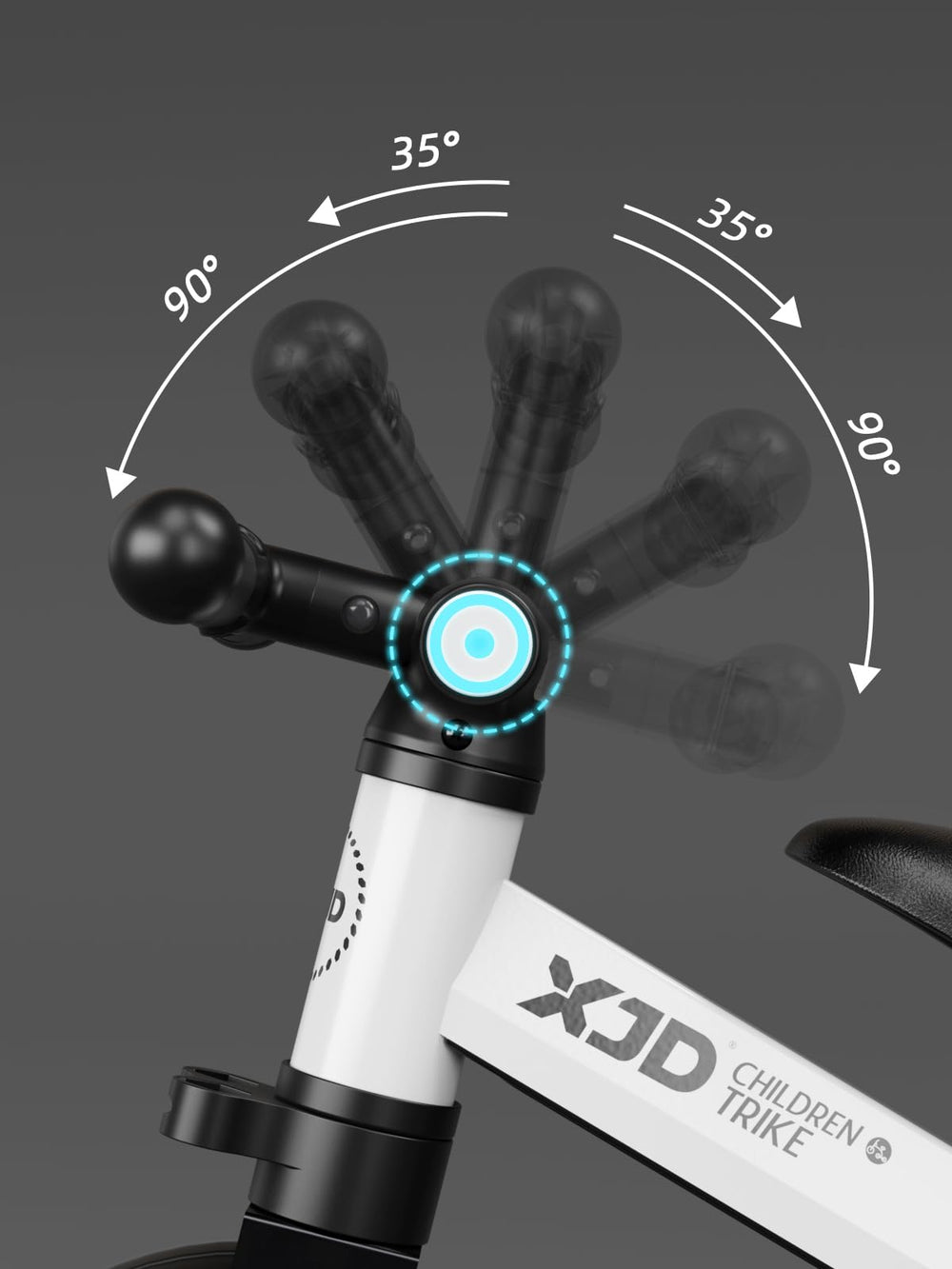 XJD 5-in-1 toddler bike with removable pedals for mode transitions
