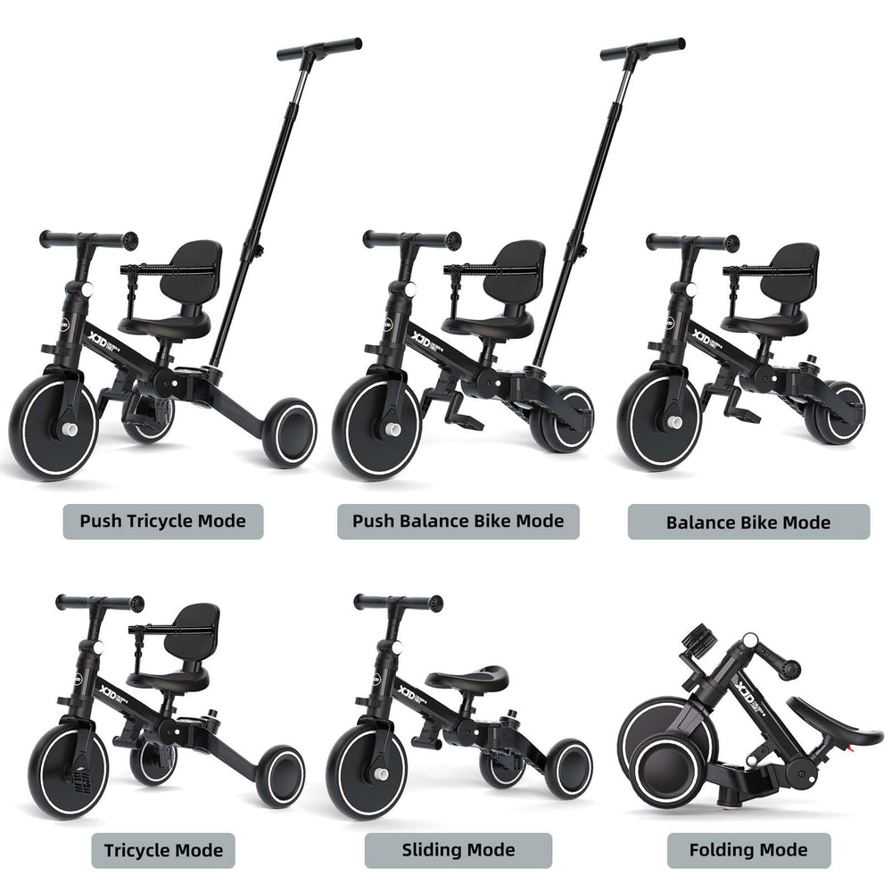 XJD one-button fold enables quick, easy storage.