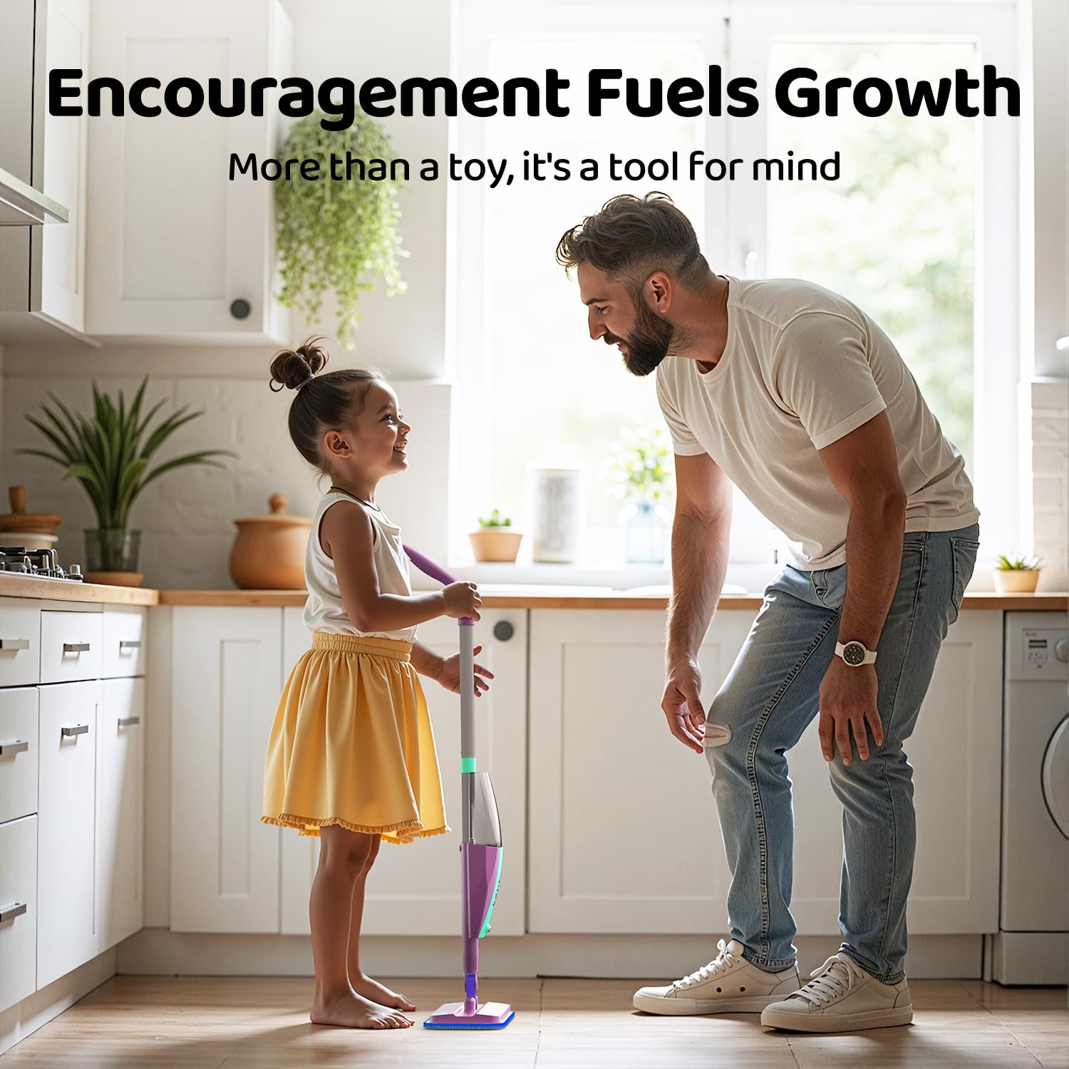 Xlife ToyFun lockable spray trigger prevents leaks during pretend cleaning.