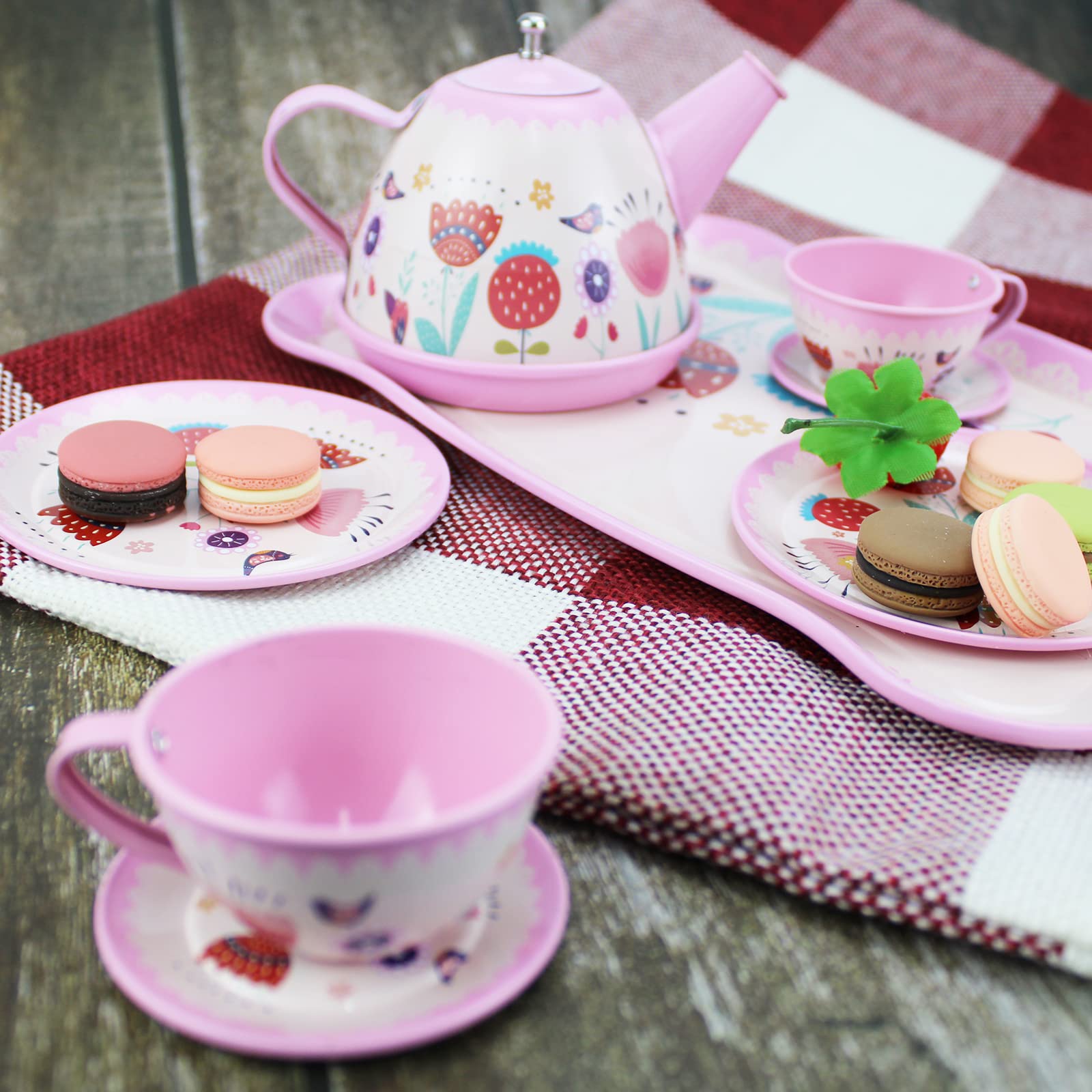 Xlong Pink Tea Set big plates suit desserts and sharing moments
