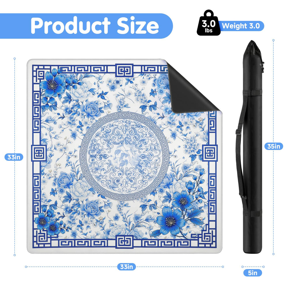 Xmoiqer Mahjong Mat waterproof surface cleans with a damp cloth.