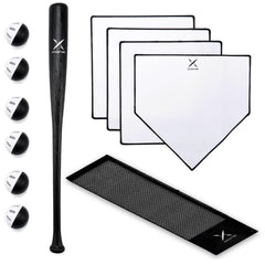 Xmortar Grand Slam plastic bat with wood grain texture for pro-like feel.