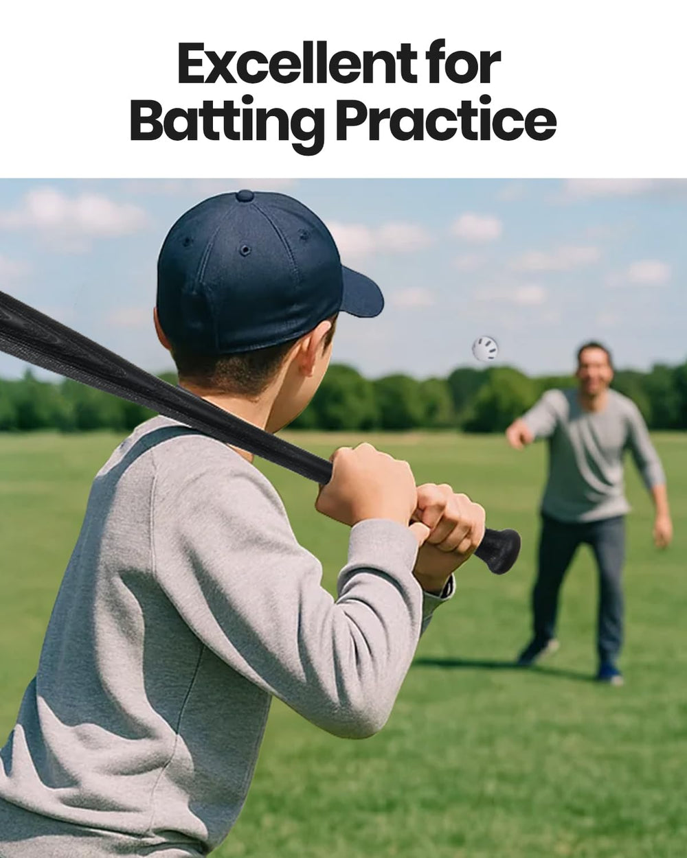 32.5-inch, 9-ounce pro-model bat detail with realistic texture.