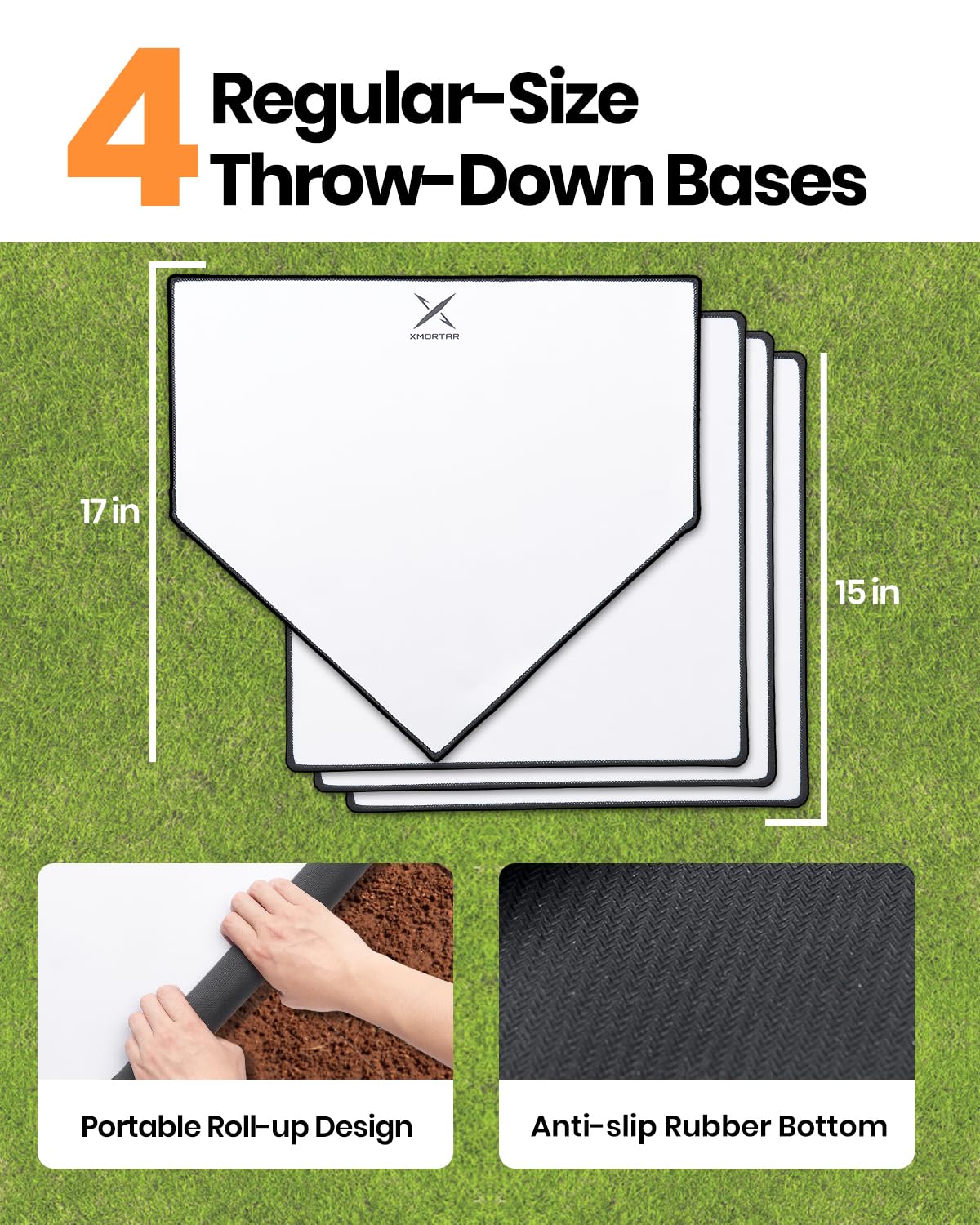  backyard game setup on grass and outdoor surfaces with the Xmortar set.