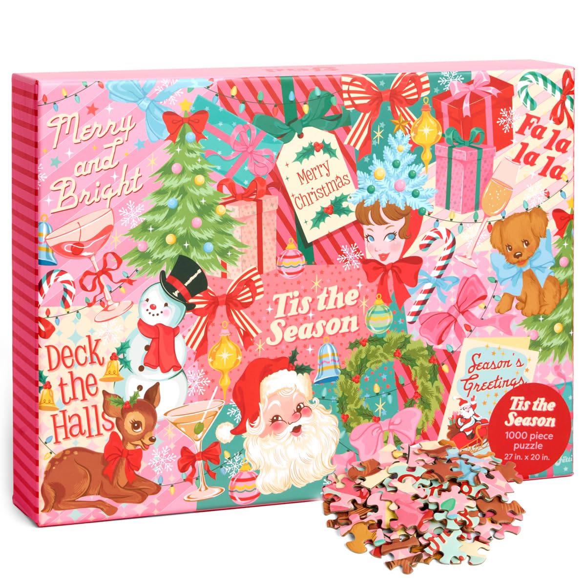 xo, Fetti Christmas Puzzle box front with 1000 pieces for a cozy unboxing