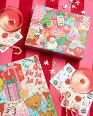 xo, Fetti cocoa-and-puzzle setup creates cozy winter vibes