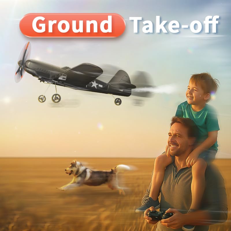 XOS RC plane featuring a six-axis gyro for stable, easy flight.