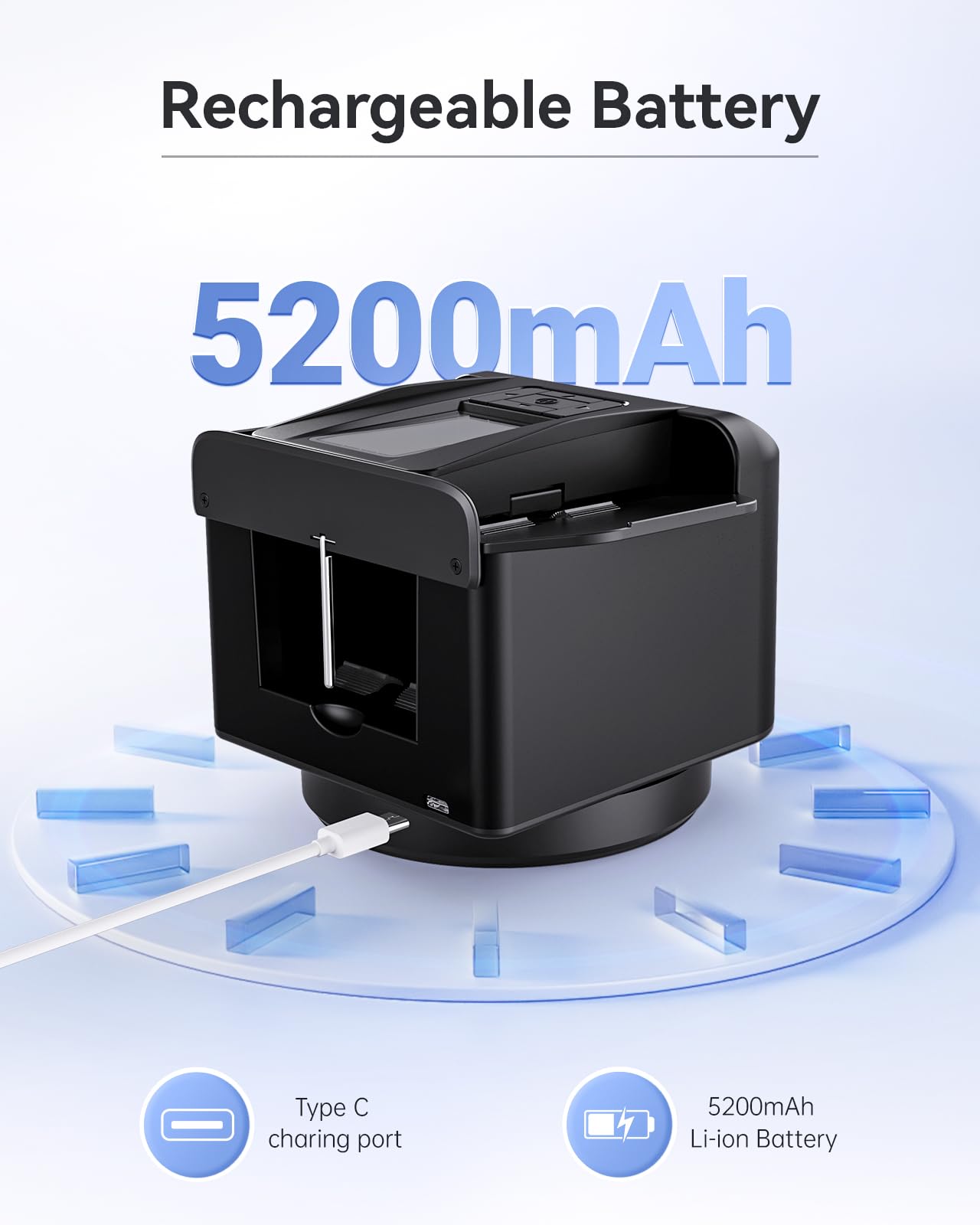 XPAW 5000mAh rechargeable battery powering long sessions