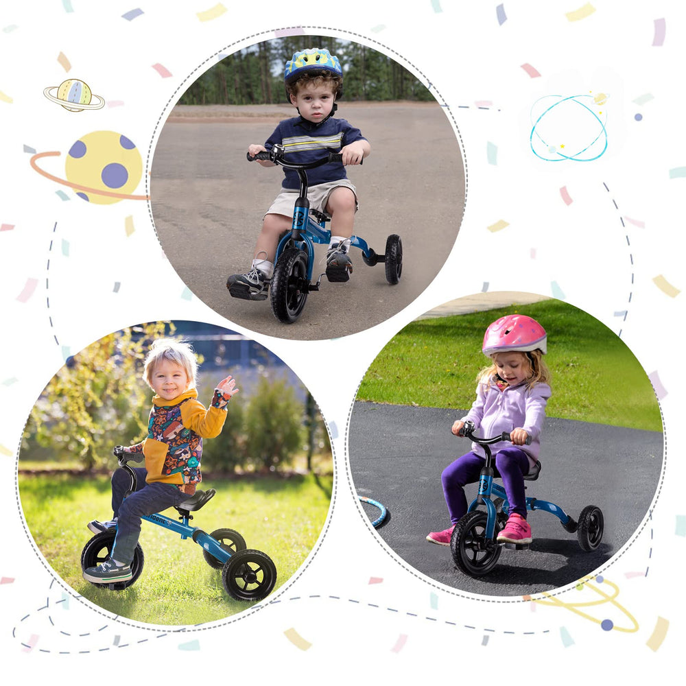 XPIY Tricycle blue outdoor ride ready for parks and sidewalks.