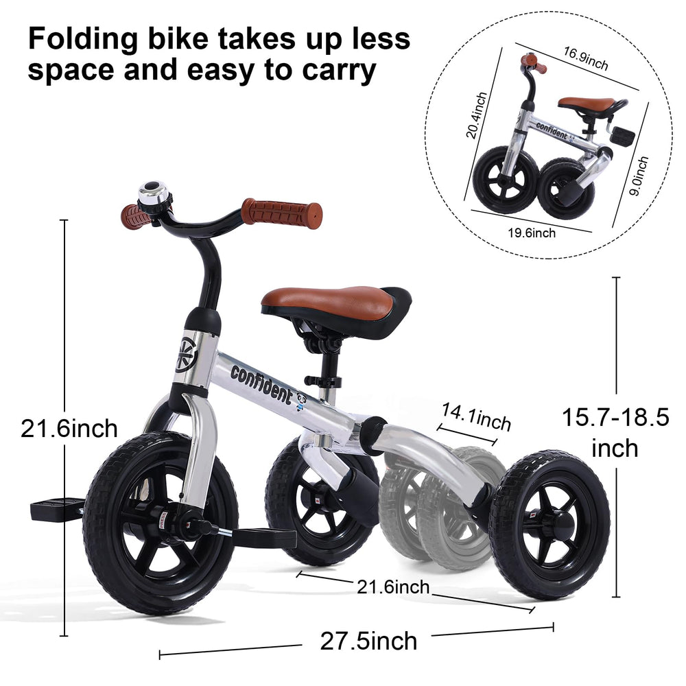 XPIY tricycle EVA wheels provide puncture-resistant outdoor riding.