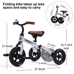 XPIY tricycle EVA wheels provide puncture-resistant outdoor riding.