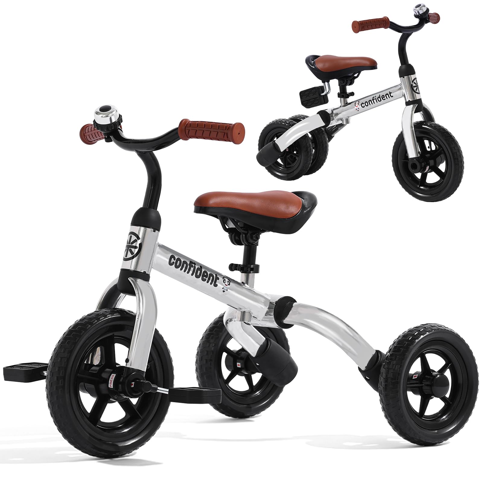 XPIY tricycle folded mode for easy 3-in-1 use and storage.