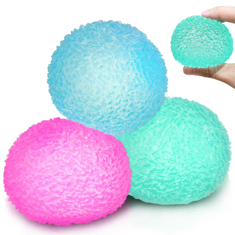 XPQKDC big soft stress ball blue textured for calming sensory play