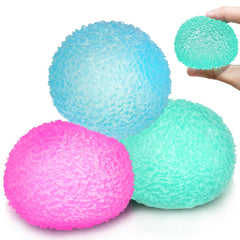 XPQKDC big soft stress ball blue textured for calming sensory play