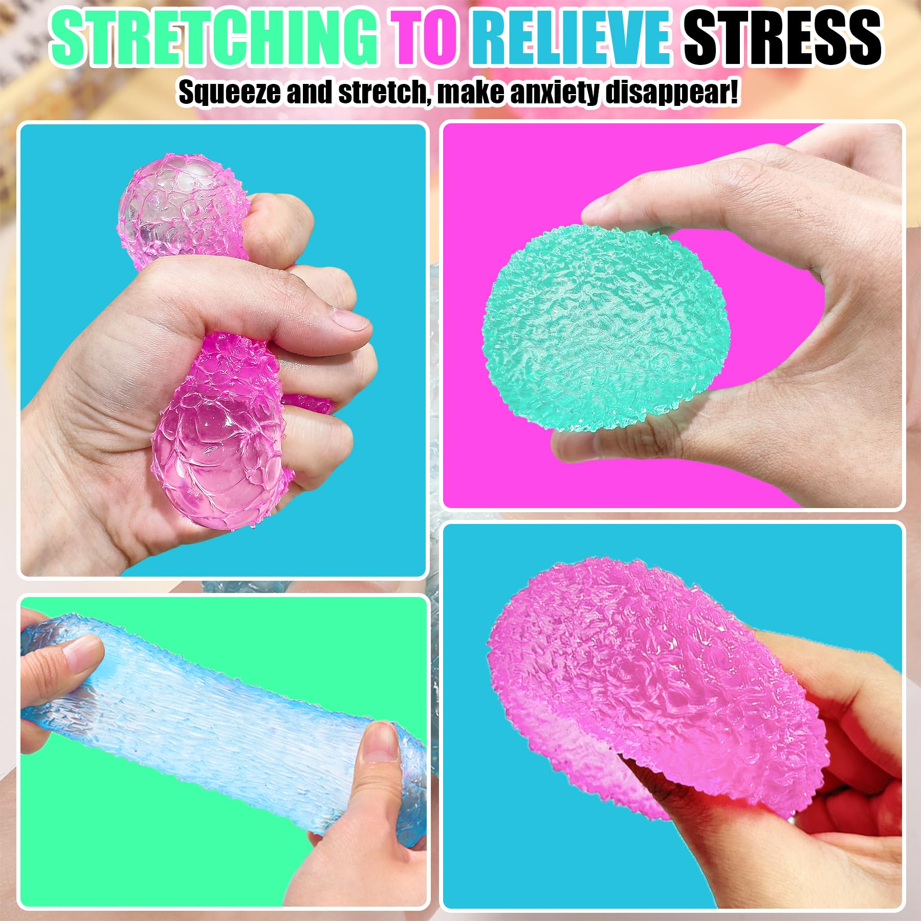 XPQKDC pink textured stress ball promotes relaxation and fine motor use