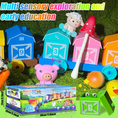 XPQKDC toddler farm train set color sort image showcasing vibrant pieces for visual discrimination