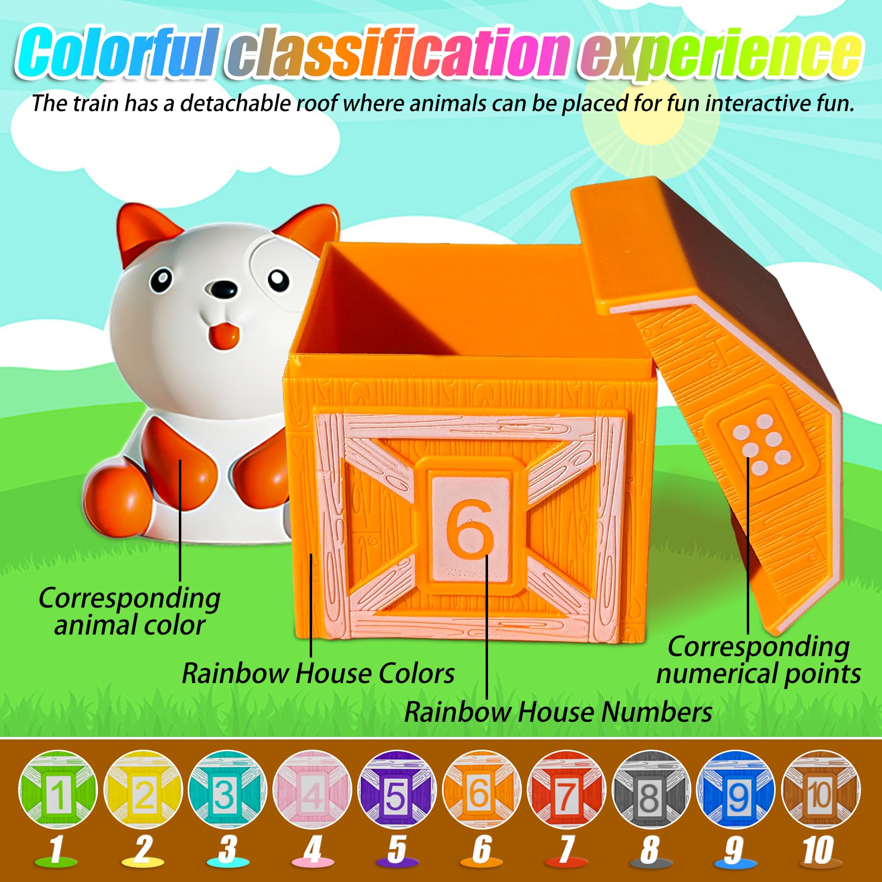 XPQKDC toddler farm train set finger puppets image for storytelling and language growth