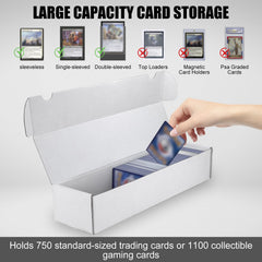 XRACV storage box capacity illustrating bulk card organization.