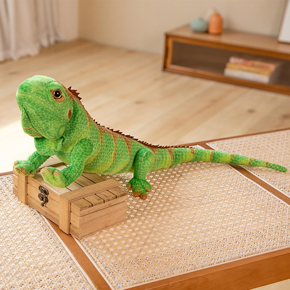 Xshelley 26.5-inch green lizard plush compact display option.