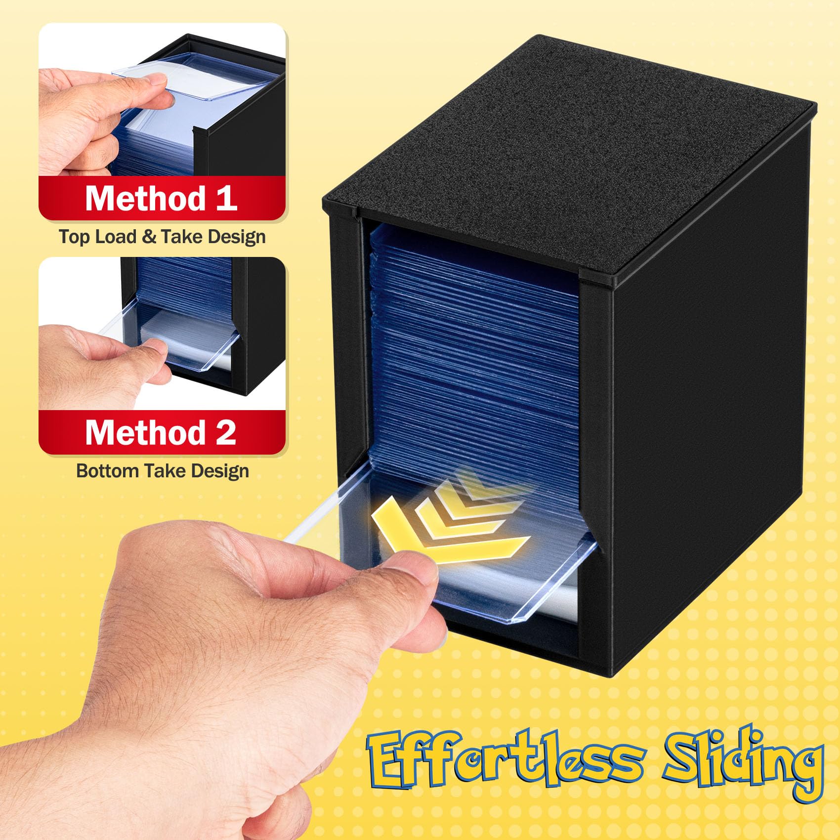 XSHINOVA bottom gravity-feed access speeds up card sleeving safely