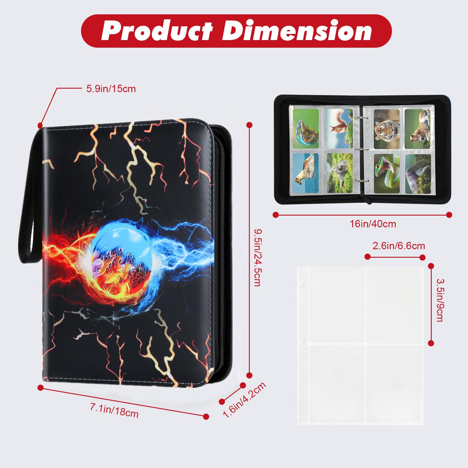 XSHNUO card binder includes 50 removable sleeves for flexible organization