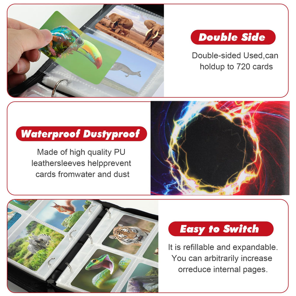 XSHNUO Card Binder waterproof PU fabric shields cards from moisture.