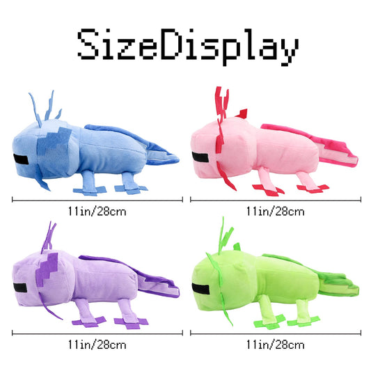 XSLWAN green axolot plush front view; ideal for nap time and imaginative play