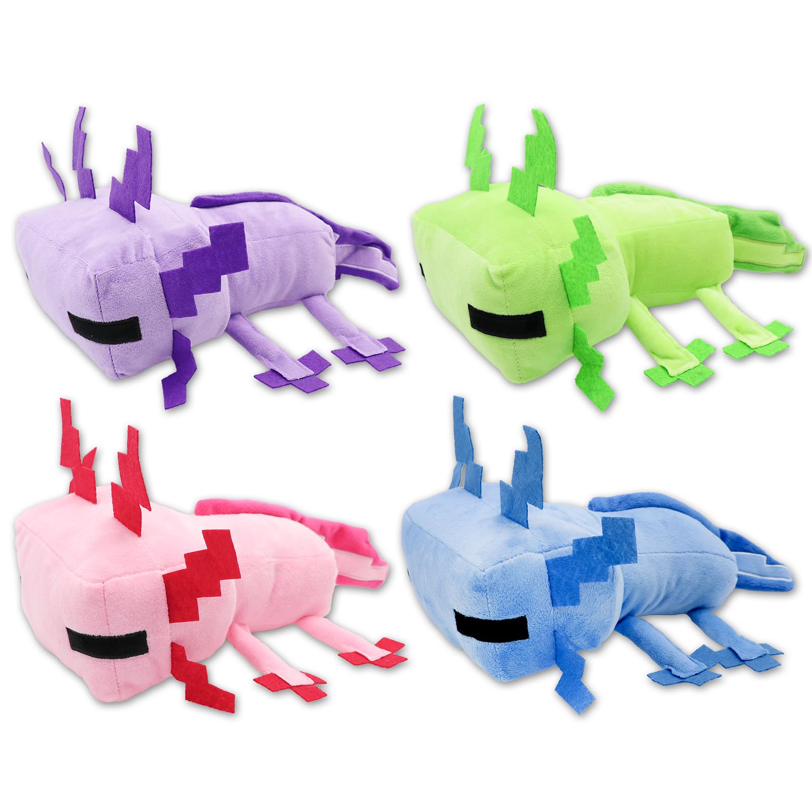 XSLWAN purple axolot plush side view; cozy playtime buddy