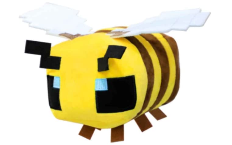 XSLWAN Bee Plush 8-inch character doll, a soft, portable cuddle companion for travel and naps.
