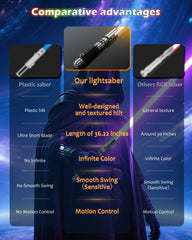 X-TREXSABER night duel with vibrant RGB lighting for striking visuals