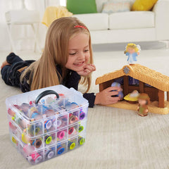 Xuerdon transparent storage box displays figures at a glance