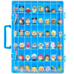 Xuerdon Disney Doorables display case blue front view shows clear visibility of figures