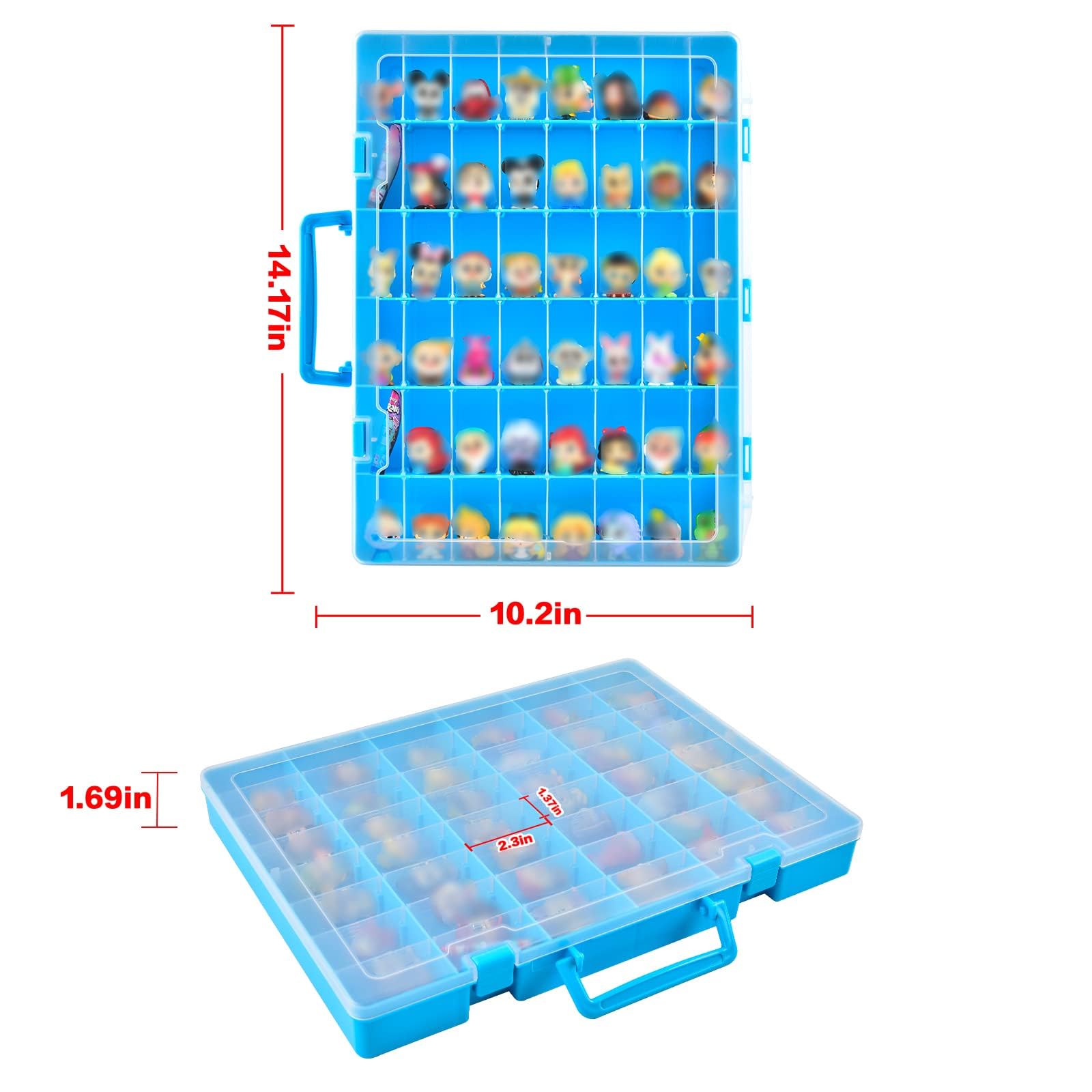 Xuerdon case blue support stand keeps figures upright on shelf or wall