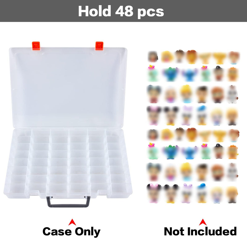 Xuerdon Doorables case interior shows 48-grid organization for figures.