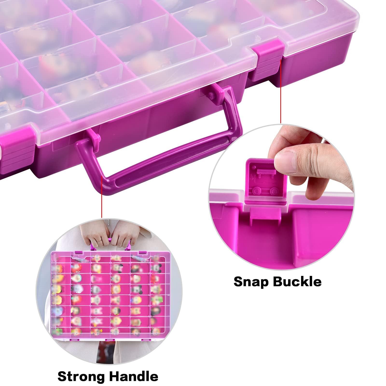 Xuerdon durable plastic display case protects mini figures with easy cleaning.