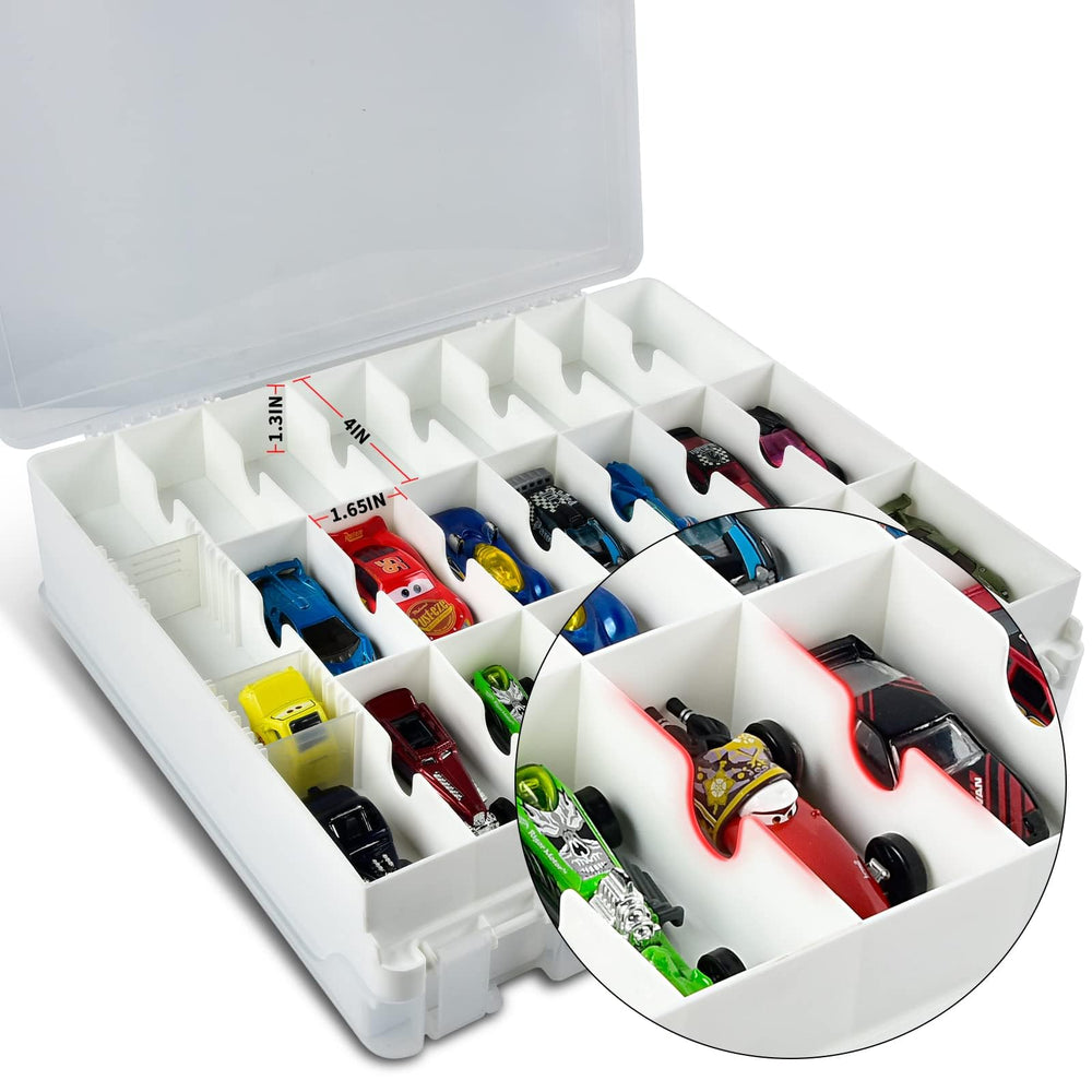 Xuerdon double-sided design keeps mini cars neatly sorted on side A.