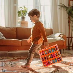Xuerdon portable tabletop display cabinet for family play.
