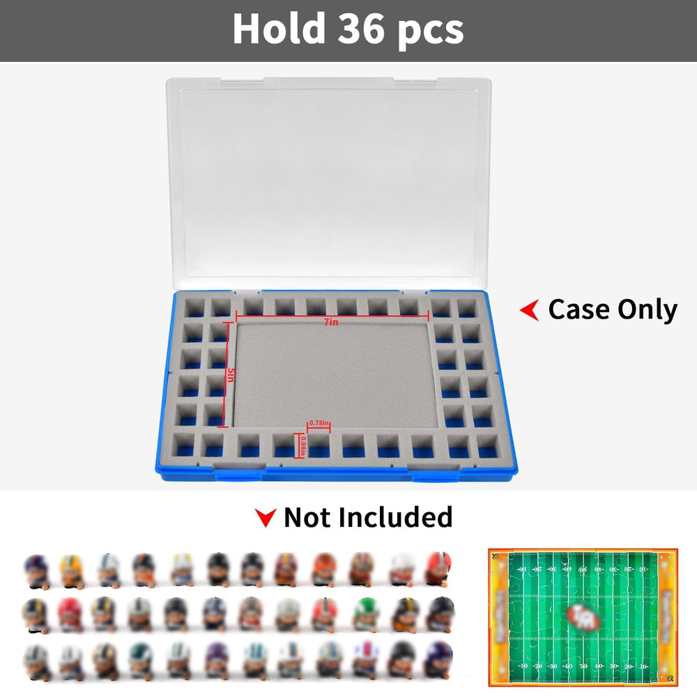Xuerdon box lid with double buckles keeps figures secure during transport.