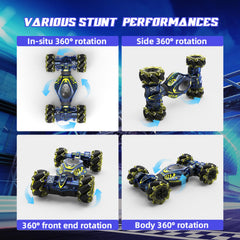 XUERENTECH gesture sensing RC stunt car top view with bright lights