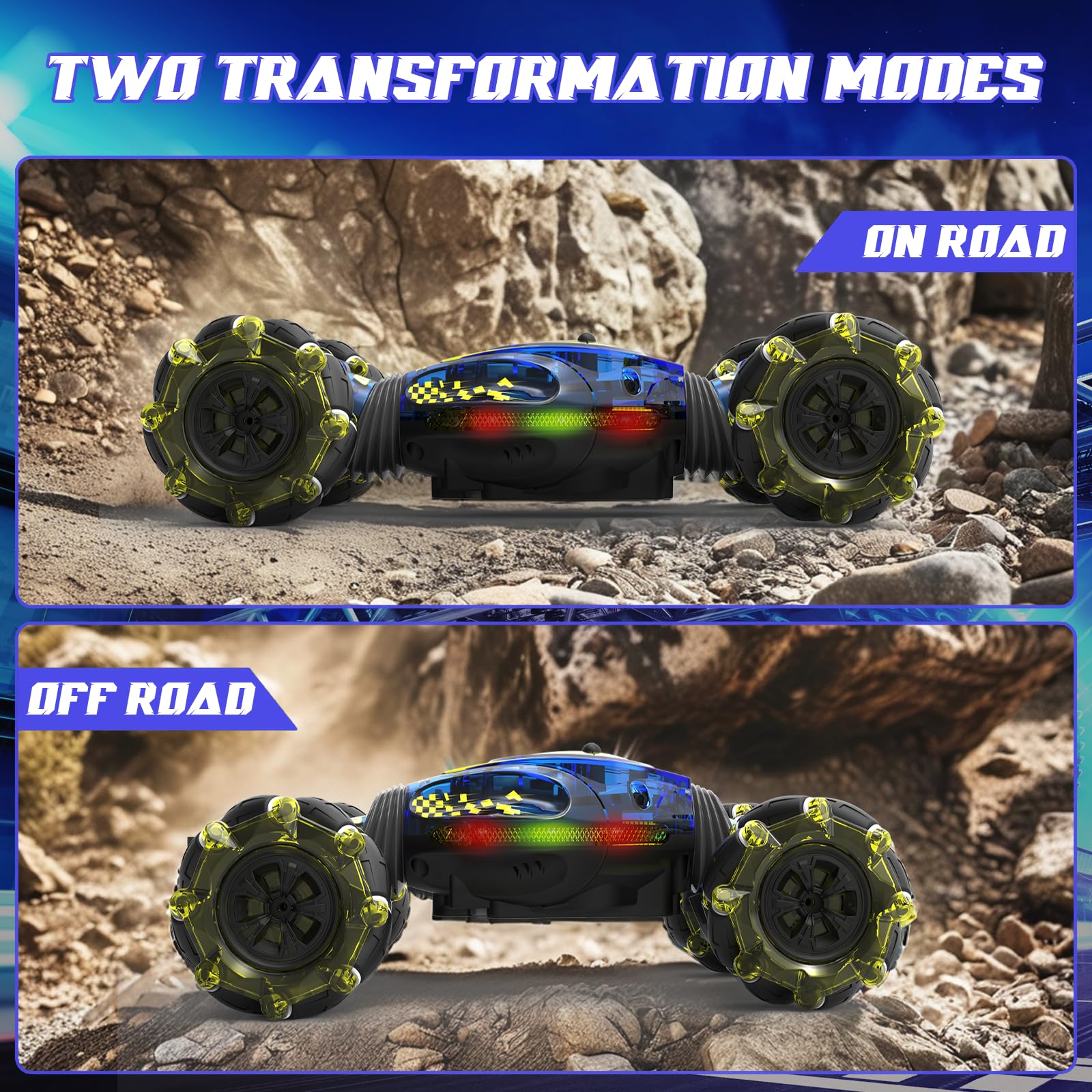 XUERENTECH RC stunt car 360-degree rotation for tricks
