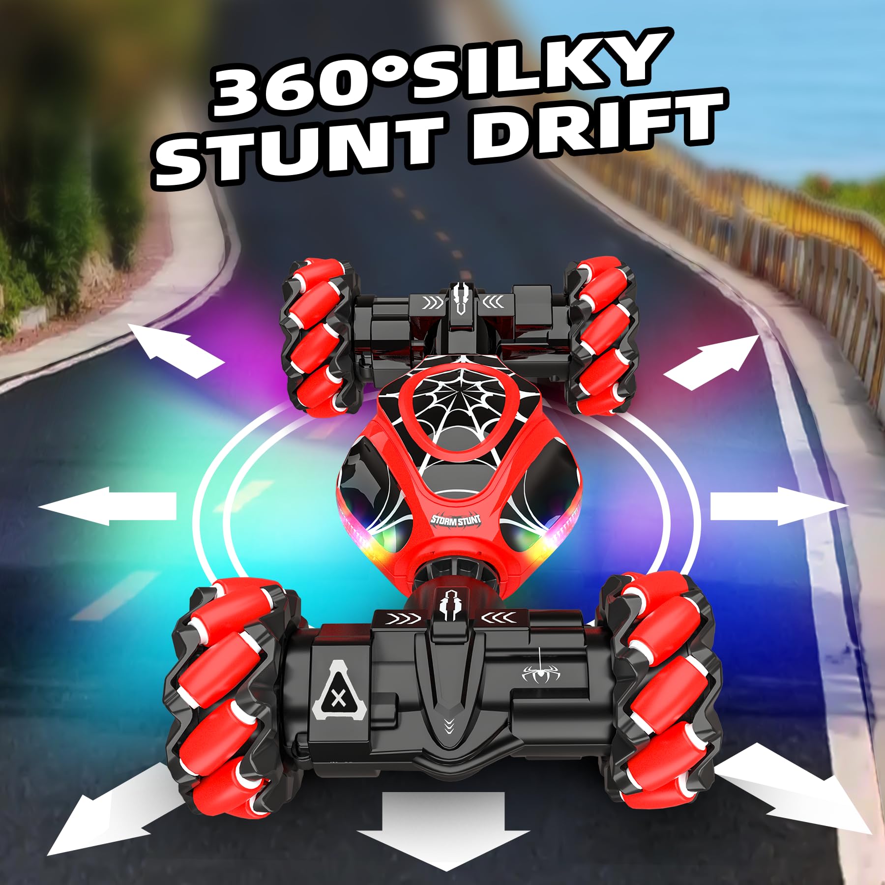 XUERENTECH Spider rugged chassis withstands outdoor play and bumps.