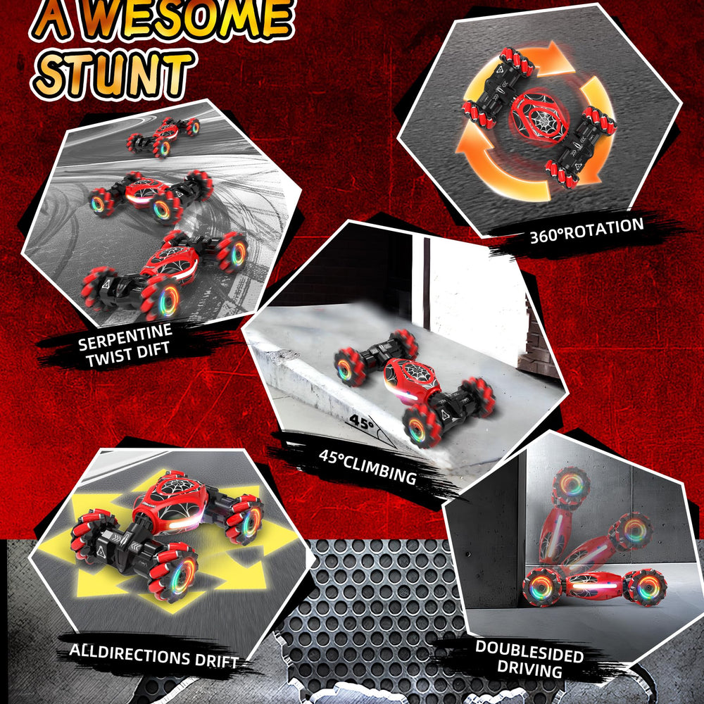 XUERENTECH Spider Gesture RC Car hand-gesture control close-up highlighting gesture sensing.