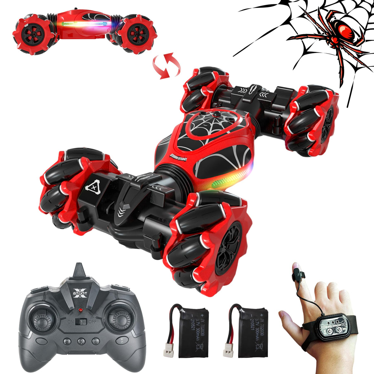 XUERENTECH Spider gesture RC car in action for dynamic control.